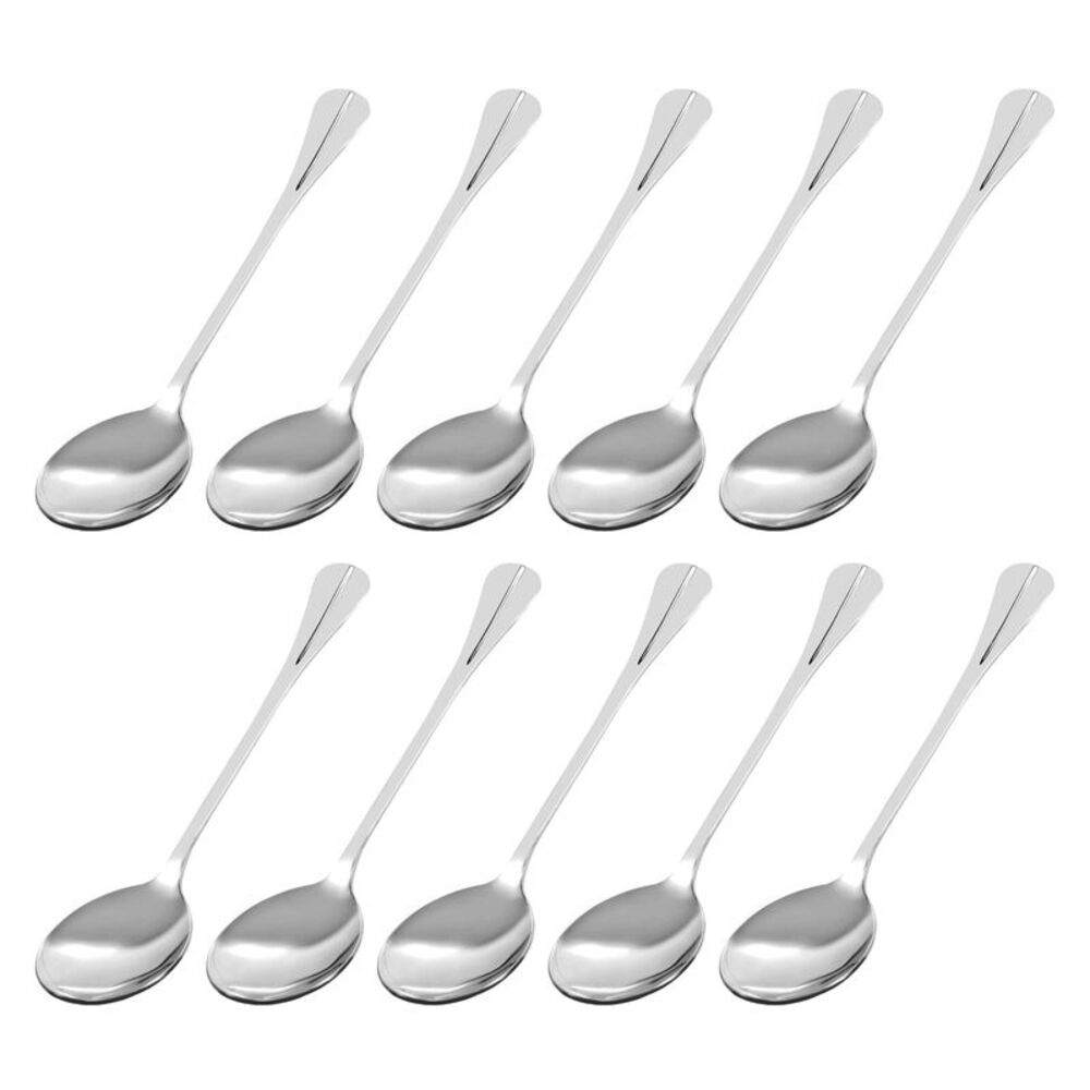 Stainless Steel Spoons Set of 10 Kitchenware for Soup Oil Salt Sugar 5.1"